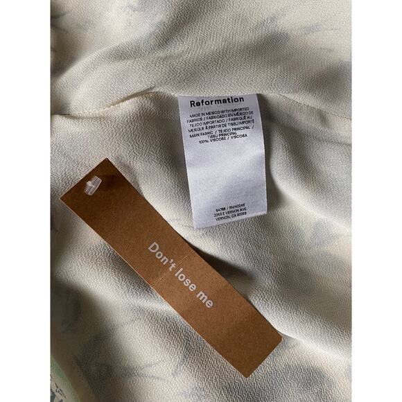 NWT Reformation Kourtney Midi Dress Pompadour Blue White Floral 4P Petite - Picture 3 of 9